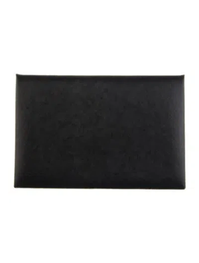 Pre-owned Hermes 2020 Calvi Verso Card Holder In Black