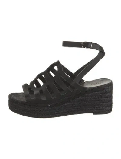 Pre-owned Hermes 2020 Catalya Espadrilles In Black