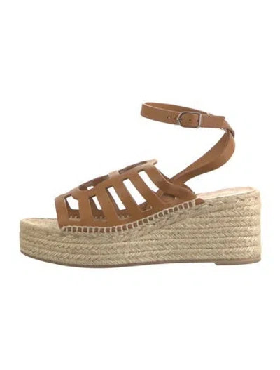 Pre-owned Hermes 2020 Catalya Espadrilles In Brown