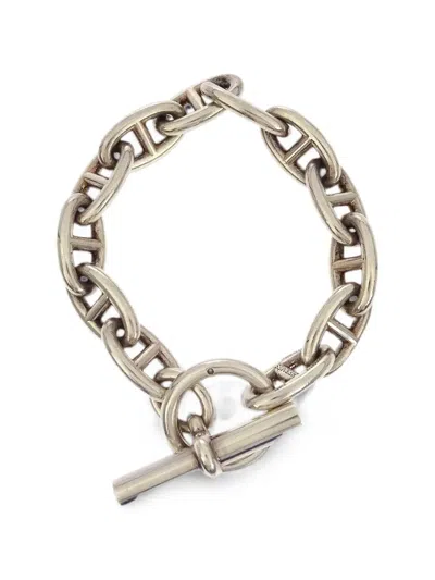 Pre-owned Hermes 2020 Chaine D'ancre Bracelet In Silver
