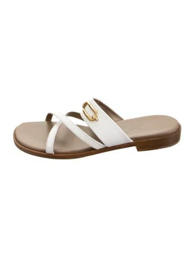 Pre-owned Hermes 2020 Claire Slides In White