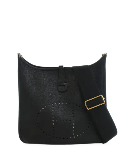 Pre-owned Hermes 2020 Clemence Evelyne Iii 29 Crossbody Bag In Black
