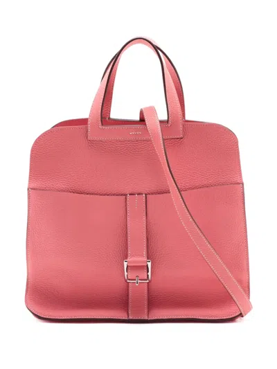 Pre-owned Hermes 2020 Clemence Halzan 31 Satchel In Pink