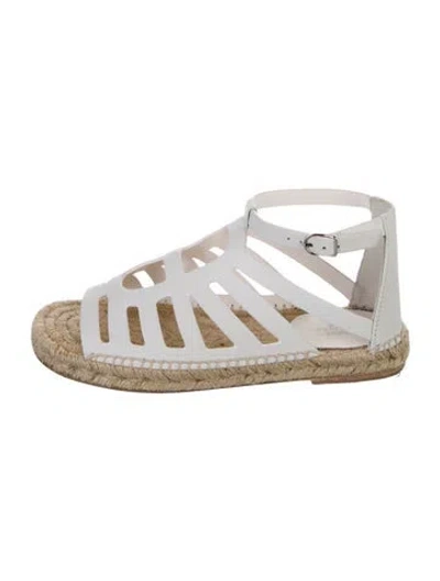 Pre-owned Hermes 2020 Constanza Espadrilles In White