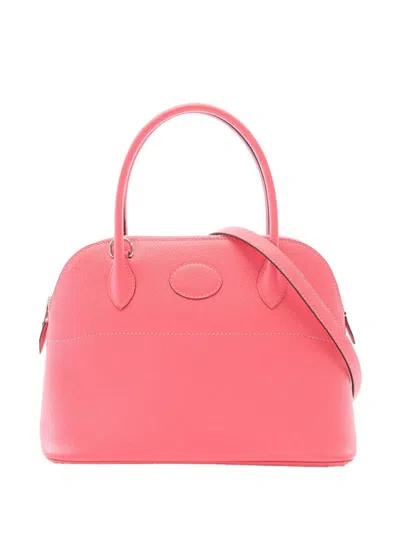 Pre-owned Hermes 2020 Epsom Bolide 27 Satchel In Pink