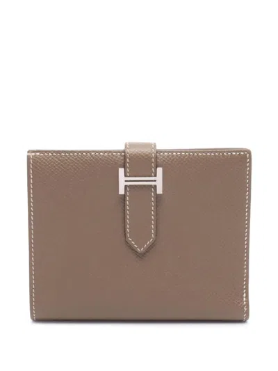 Pre-owned Hermes 2020 Epsom Compact Wallet Small Wallets In Brown
