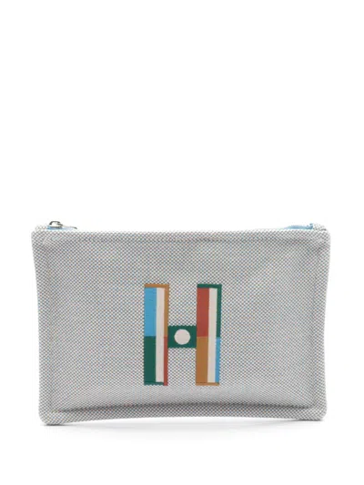 Pre-owned Hermes 2020 Faubourg Corner Pouch In Neutrals