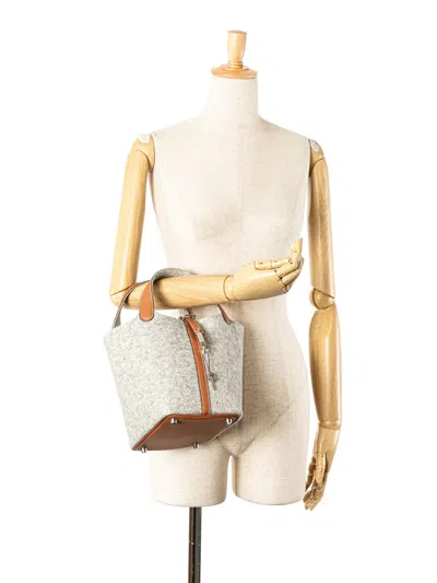 Pre-owned Hermes 2020 Feutre And Swift Picotin Lock 18 Handbag In Brown