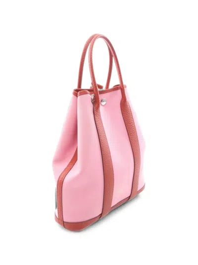 Pre-owned Hermes 2020 Garden File Pm Tote Bag In Pink