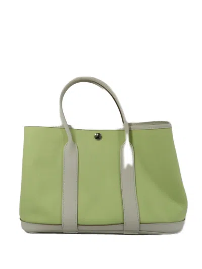 Pre-owned Hermes 2020 Garden Party Tote Bag In Green
