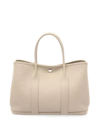 Pre-owned Hermes 2020 Garden Party Tpm Negonda Tote Bag In Neutrals