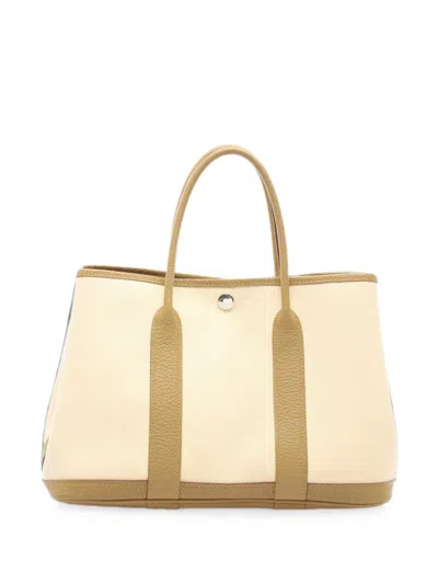 Pre-owned Hermes 2020 Garden Party Tpm Tote Bag In Neutral