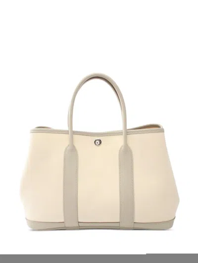 Pre-owned Hermes 2020 Garden Party Tpm Tote Bag In Neutrals