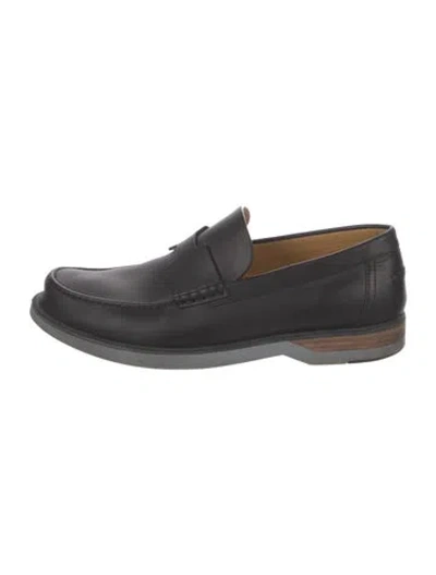 Pre-owned Hermes 2020 H Logo Dress Loafers In Black