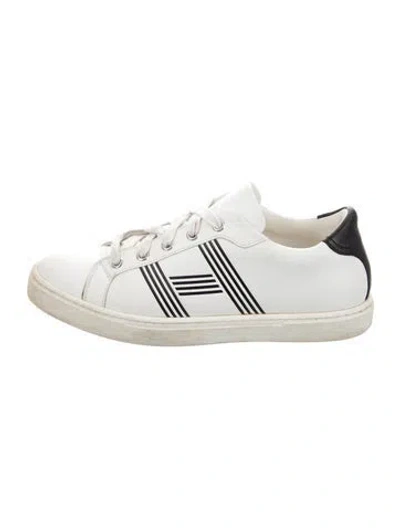 Pre-owned Hermes 2020 H Logo Sneakers In White