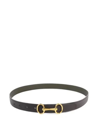 Pre-owned Hermes 2020 Heritage Buckle Belt In Brown