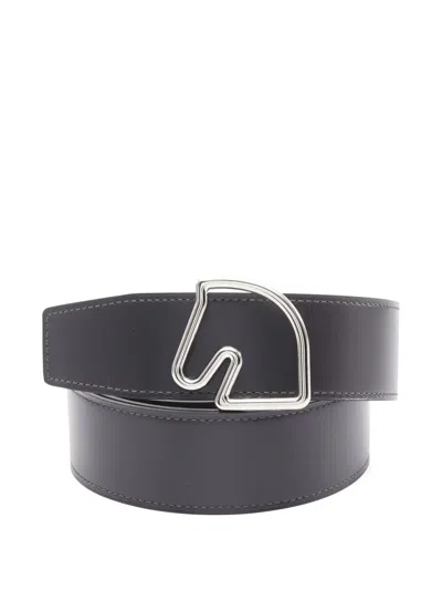 Pre-owned Hermes 2020 Horse Head Reversible Belt In Brown