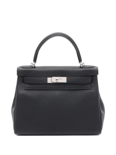 Pre-owned Hermes 2020 Kelly 28 Tote Bag In Black