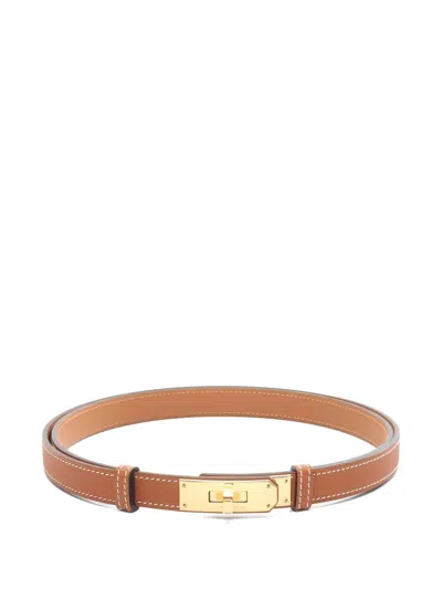 Pre-owned Hermes 2020 Kelly Belt In Brown