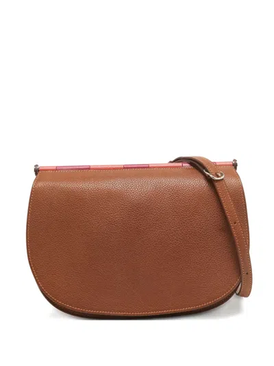 Pre-owned Hermes 2020 Leather Cross Body Bag In Brown