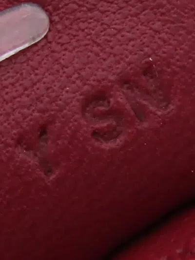 Pre-owned Hermes 2020 Milo Lambskin Grigri Rodeo Bag Charm Pm Key Chain In Red