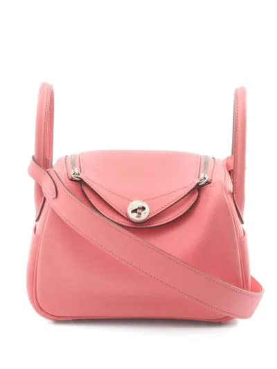 Pre-owned Hermes 2020 Mini Lindy Shoulder Bag In Pink