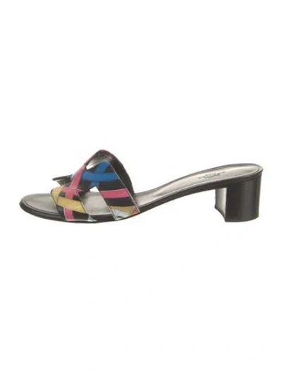 Pre-owned Hermes 2020 Oasis Slides In Black