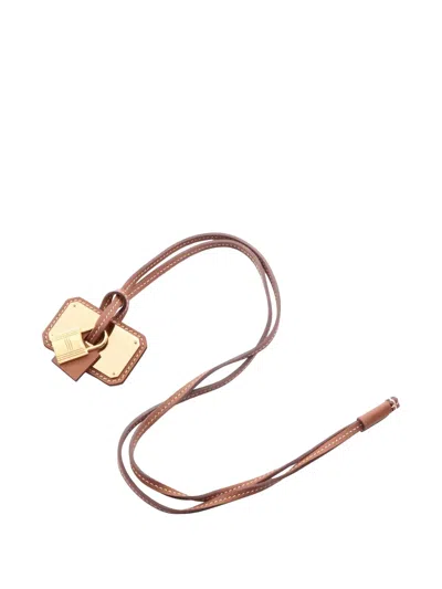 Pre-owned Hermes 2020 O'kelly Necklace In Gold