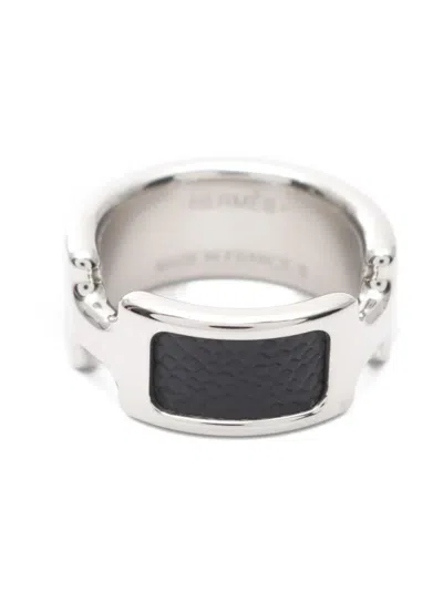 Pre-owned Hermes 2020 Olympe Pm Ring In Silver
