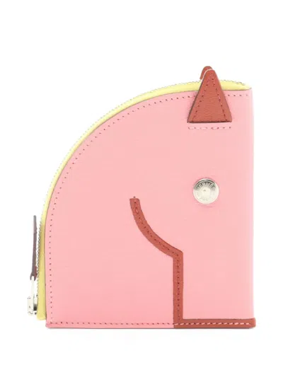 Pre-owned Hermes 2020 Paddock Coin Purse In Pink