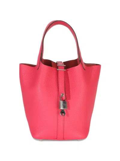 Pre-owned Hermes 2020 Picotin Lock 18 Tote Bag In Pink
