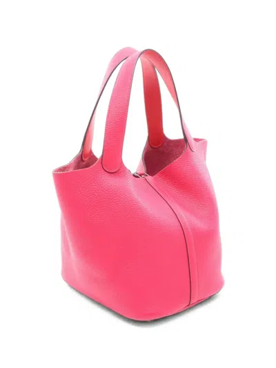 Pre-owned Hermes 2020 Picotin Lock Mm Tote Bag In Pink