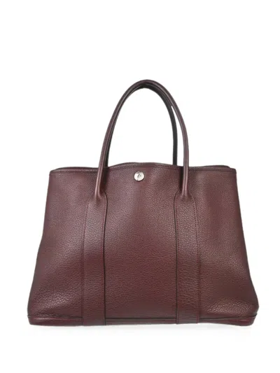 Pre-owned Hermes 2020 Pm 36 Garden Party Tote Bag In Brown