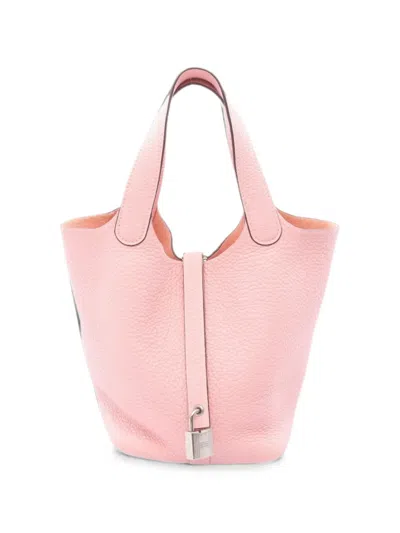 Pre-owned Hermes 2020 Pm Picotan Lock Tote Bag In Pink