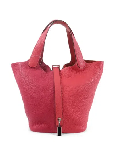 Pre-owned Hermes 2020 Pm Picotin Tote Bag In Pink