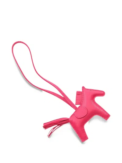 Pre-owned Hermes 2020 Pm Rodeo Bag Charm In 粉色