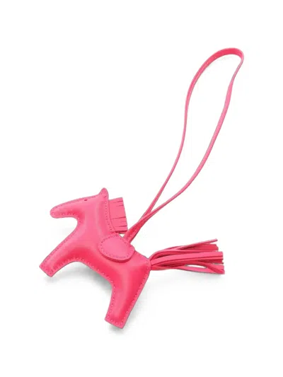 Pre-owned Hermes 2020 Pm Rodeo Bag Charm In Pink