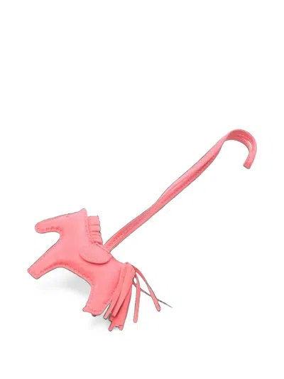 Pre-owned Hermes 2020 Pm Rodeo Bag Charm In Pink