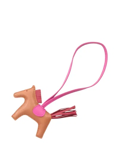 Pre-owned Hermes 2020 Pm Rodeo Horse-tassel Bag Charm In Neutral