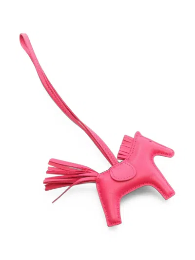 Pre-owned Hermes 2020 Rodeo Pm Bag Charm In Pink