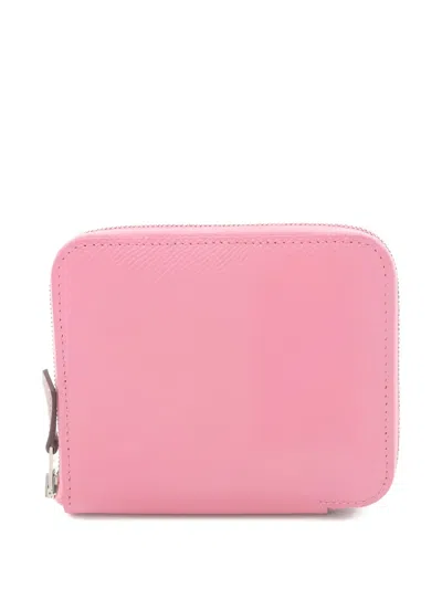 Pre-owned Hermes 2020 Round Zipper Wallet In Pink