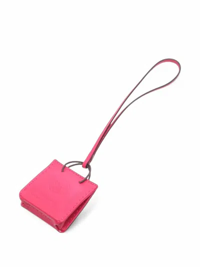 Pre-owned Hermes 2020 Sac Orange Rose Mexico Bag Charm In Pink