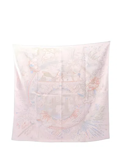 Pre-owned Hermes 2020 Silk Scarf In Neutral