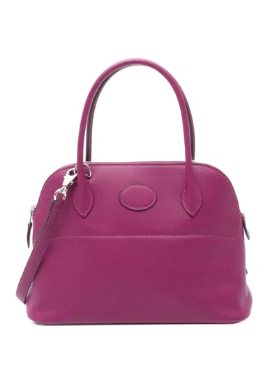 Pre-owned Hermes 2020 Swift Bolide 27 Satchel In Purple
