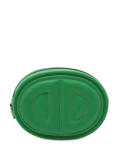Pre-owned Hermes 2020 Swift In The Loop Verso Belt Bag In Green