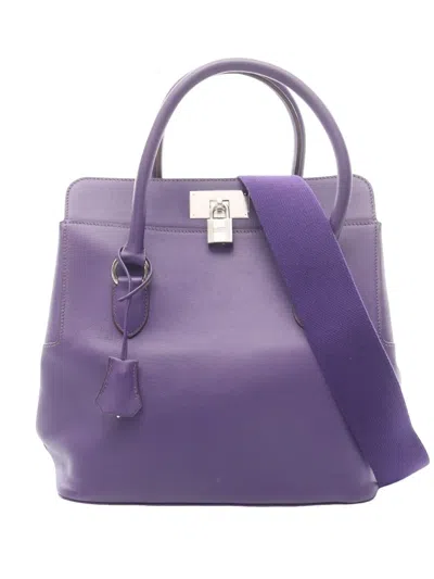 Pre-owned Hermes 2020 Swift Toolbox 26 Satchel In Purple