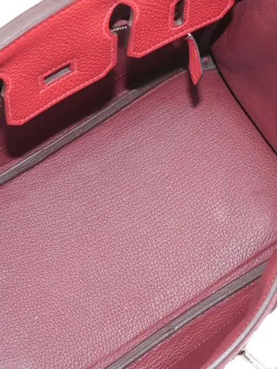 Pre-owned Hermes 2020 Togo Verso Birkin Retourne 25 Handbag In Red