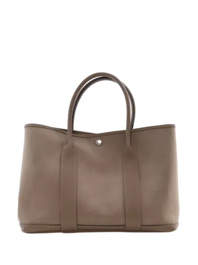 Pre-owned Hermes 2020 Toile And Negonda Garden Party 36 Tote Bag