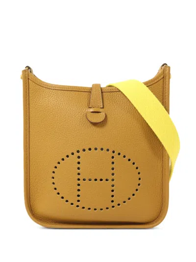 Pre-owned Hermes 2020 Tpm Evelyne Maurice Leather Shoulder Bag In Brown