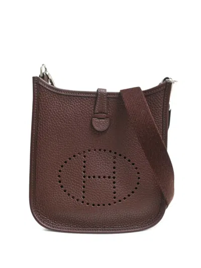 Pre-owned Hermes 2020 Tpm Taurillon Clemence Evelyne Shoulder Bag In Brown